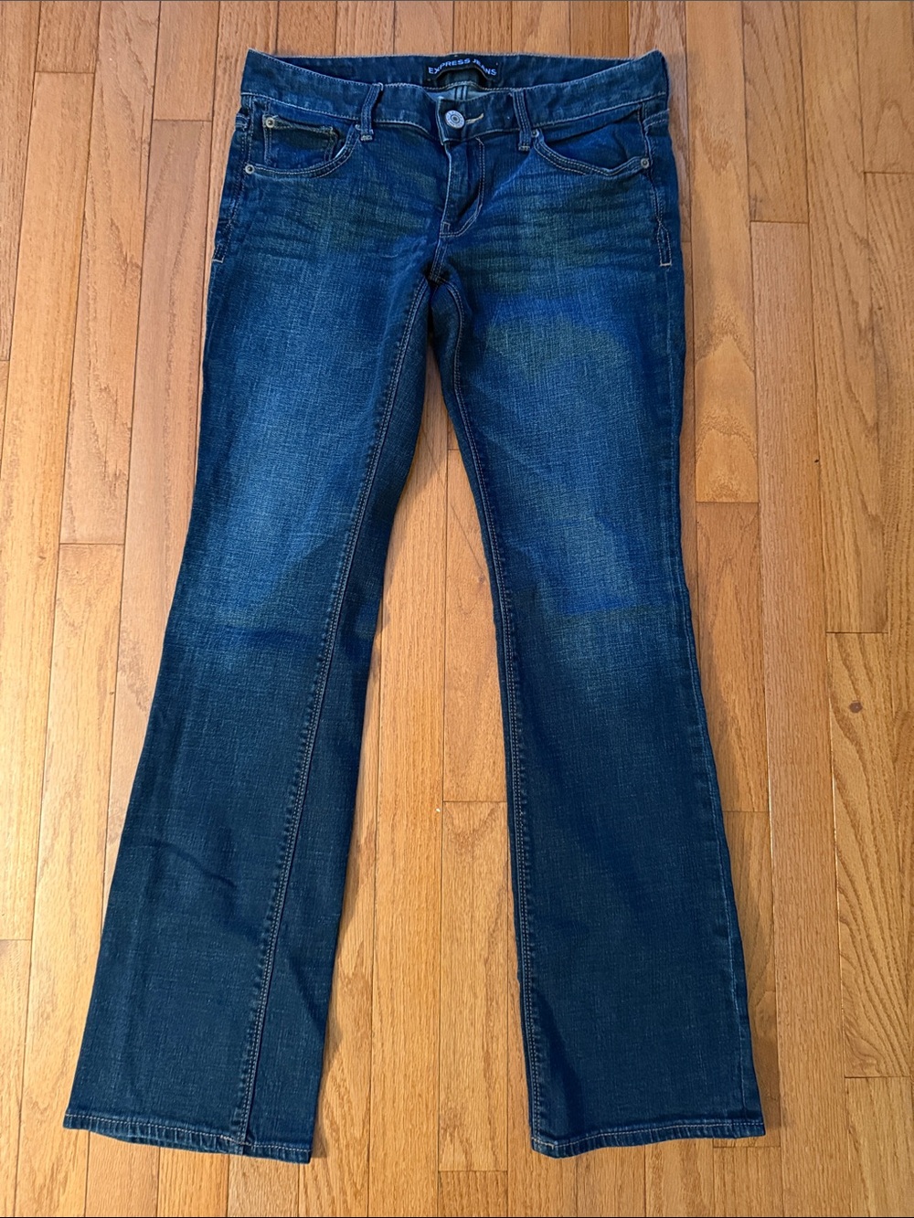 Express Barely Boot Women's Dark Blue Jeans 6S